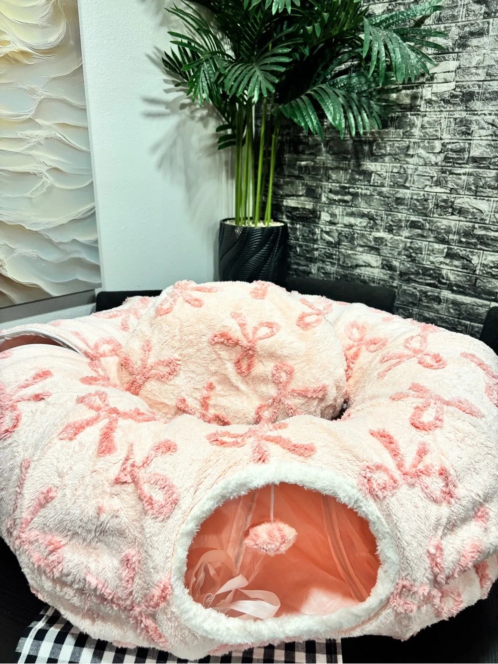 GORGEOUS PINK BOWS BEDSURE CAT TUNNEL BED 💖🐾🌟😍